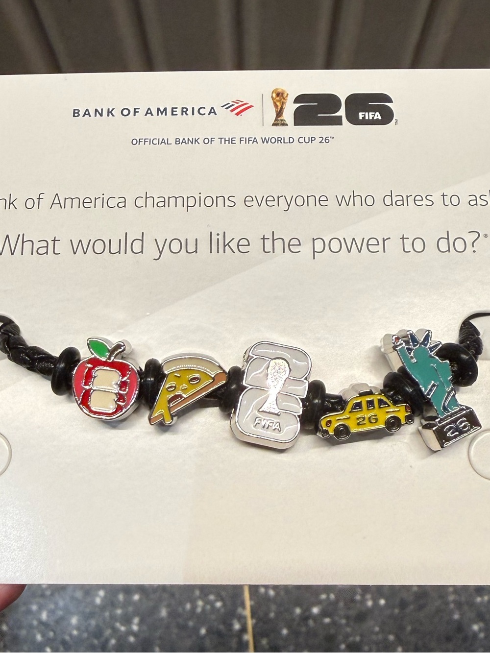 2026 FIFA World Cup Bank of America Charm Bracelet New York City Exclusive